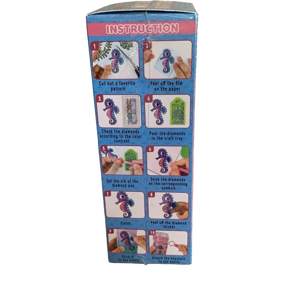 Joyfy Decorate Your Own Water Bottle Craft Kit Mermaid Diamond Art 21oz NEW